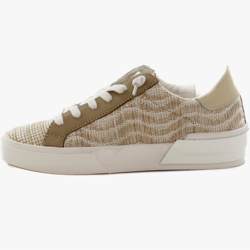 New Women's Dolce Vita Zina Sneakers size 8 Wheat Raffia - Picture 2 of 8